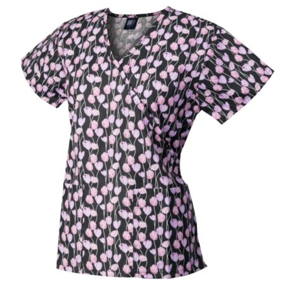 Medgear Spring Tulips Scrub Top